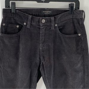 Banana Republic, Vintage Straight, Dark Gray Corduroy Pants, Size 29 x 32